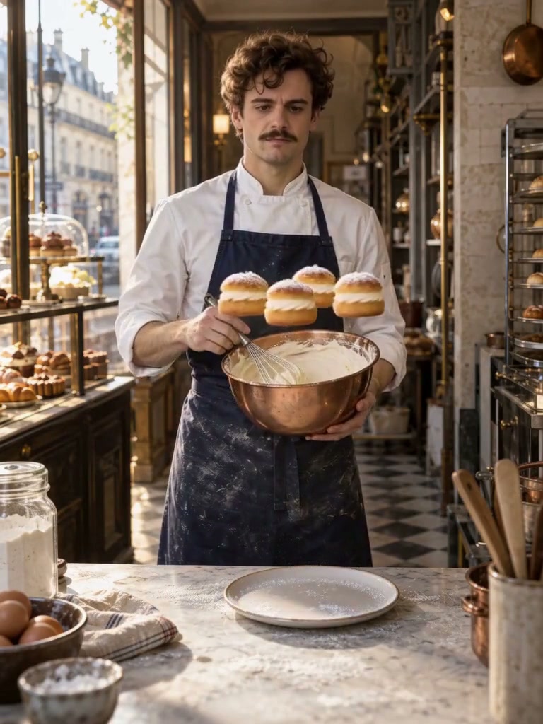 Four pastries misbehave